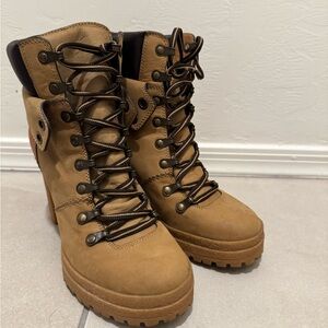 See By Chloe Brown Lace-Up Boots